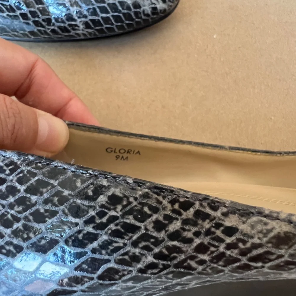 Ellen Tracy Gloria Wedges Shoes Snake Print Size 9